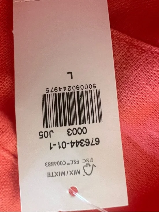 Women’s Linen Casual Drawstring Shorts - Coral Pink - Picture 2 of 5